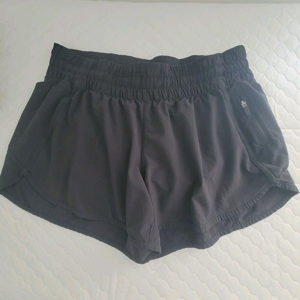 Lululemon Shorts Womens Tracker Short V 4" Black Gym Athletic Running Size 12